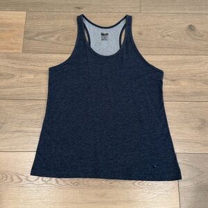 NIKE Heathered Blue Dri-Fit Racerback Regular Fit Tank Top Active Workout Size L
